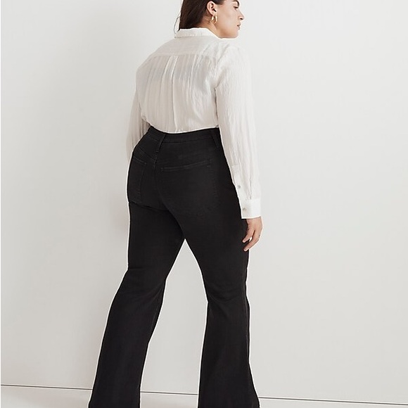 Madewell Skinny Flare Jeans in Black Frost Wash Size 33 - Picture 2 of 13